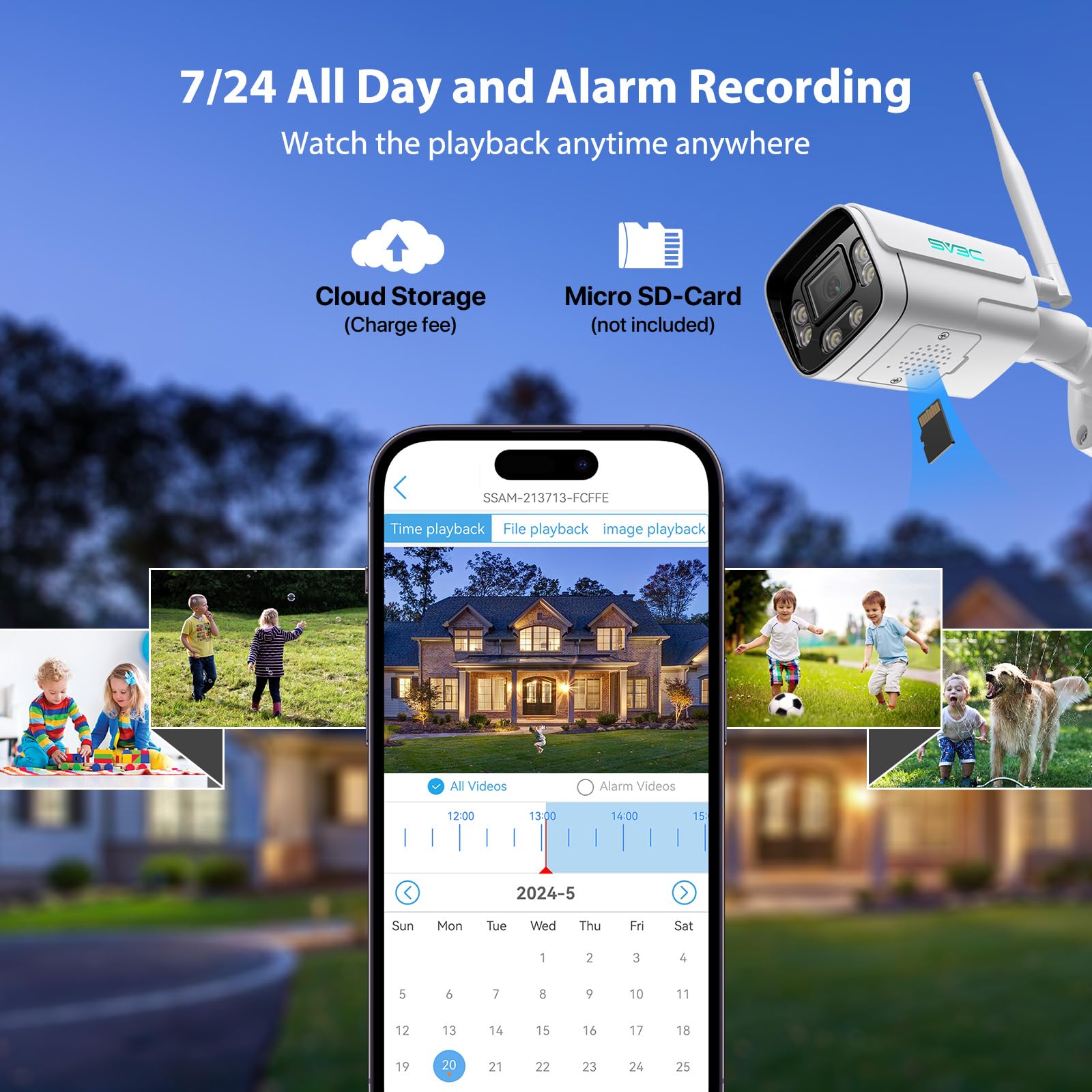 Amazon.com : SV3C 4K WiFi IP Camera Outdoor, 8MP Wired Bullet